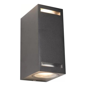 Applique murale extérieure FAVEIRA 2xGU10/7W/230V IP44 anthracite