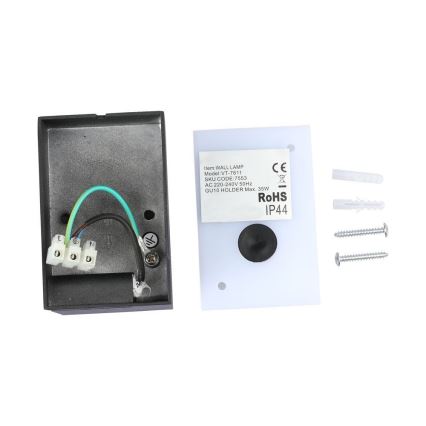 Applique murale extérieure flexible 1xGU10/35W/230V IP44 noir