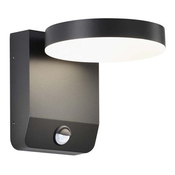 Applique murale extérieure flexible avec détecteur LED/17W/230V IP65 3000K noir