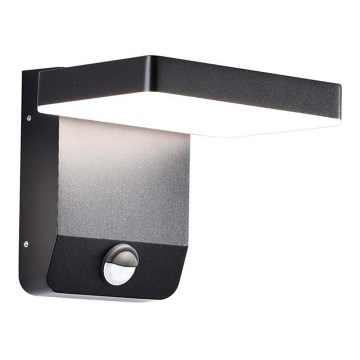 Applique murale extérieure flexible avec détecteur LED/17W/230V IP65 4000K noir