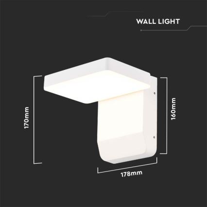 Applique murale extérieure flexible LED/17W/230V IP65 3000K blanc