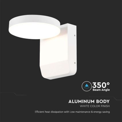 Applique murale extérieure flexible LED/17W/230V IP65 3000K blanc