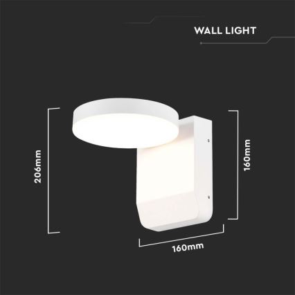 Applique murale extérieure flexible LED/17W/230V IP65 3000K blanc