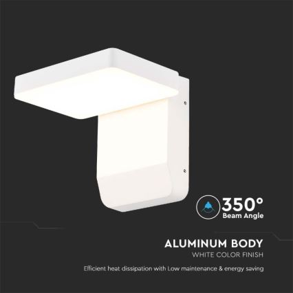 Applique murale extérieure flexible LED/17W/230V IP65 4000K blanc