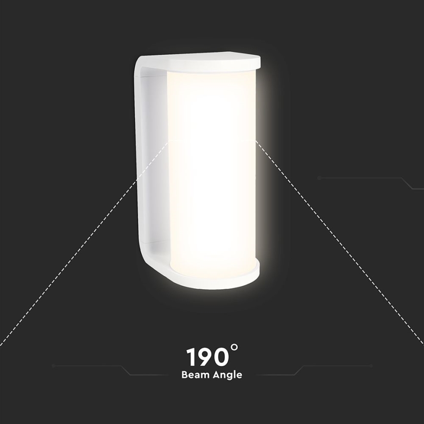 Applique murale extérieure LED/12W/230V 3000/4200/6500K IP65 blanc