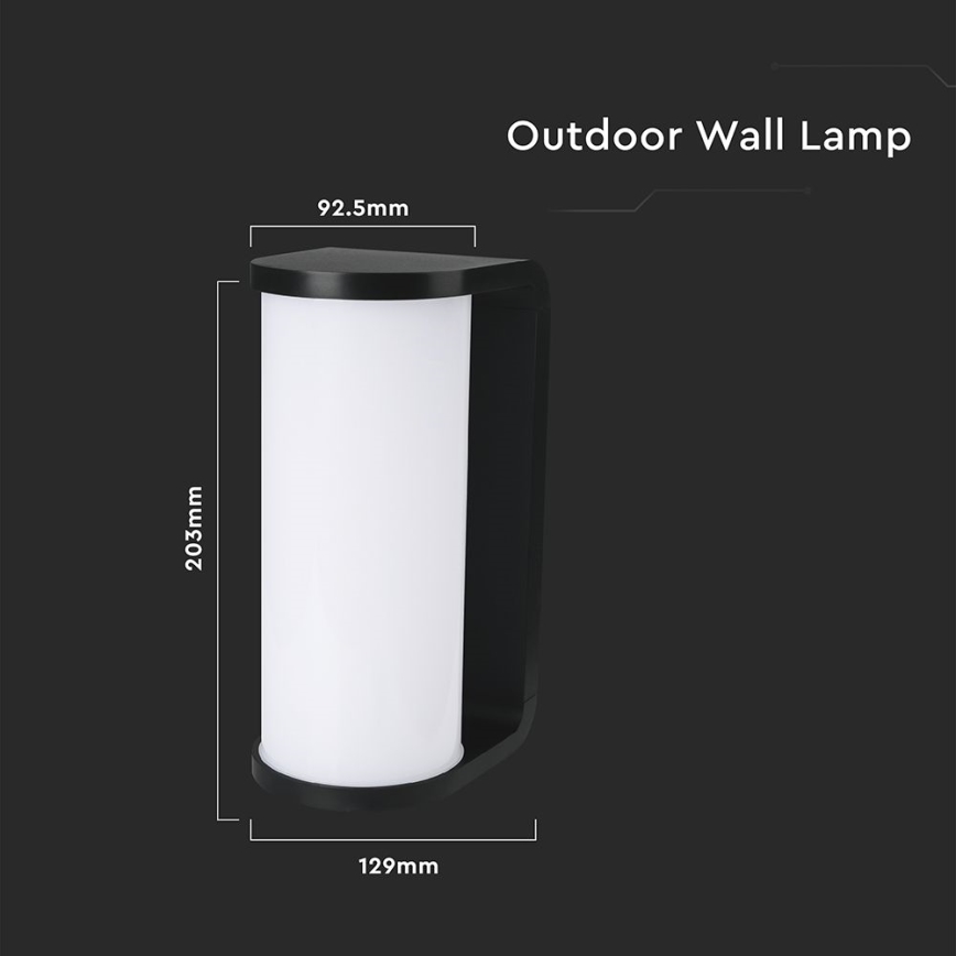 Applique murale extérieure LED/12W/230V 3000/4200/6500K IP65 noir