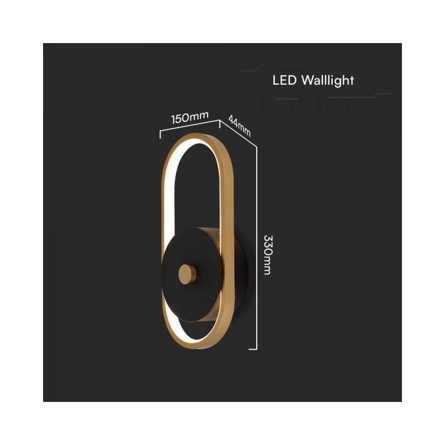 Applique murale extérieure LED/15W/230V IP54 4000K laiton