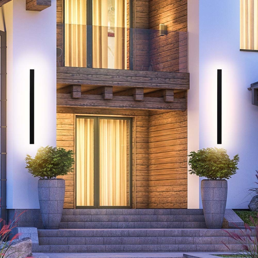 Applique murale extérieure LED/16W/230V 3000K IP65 101 cm anthracite