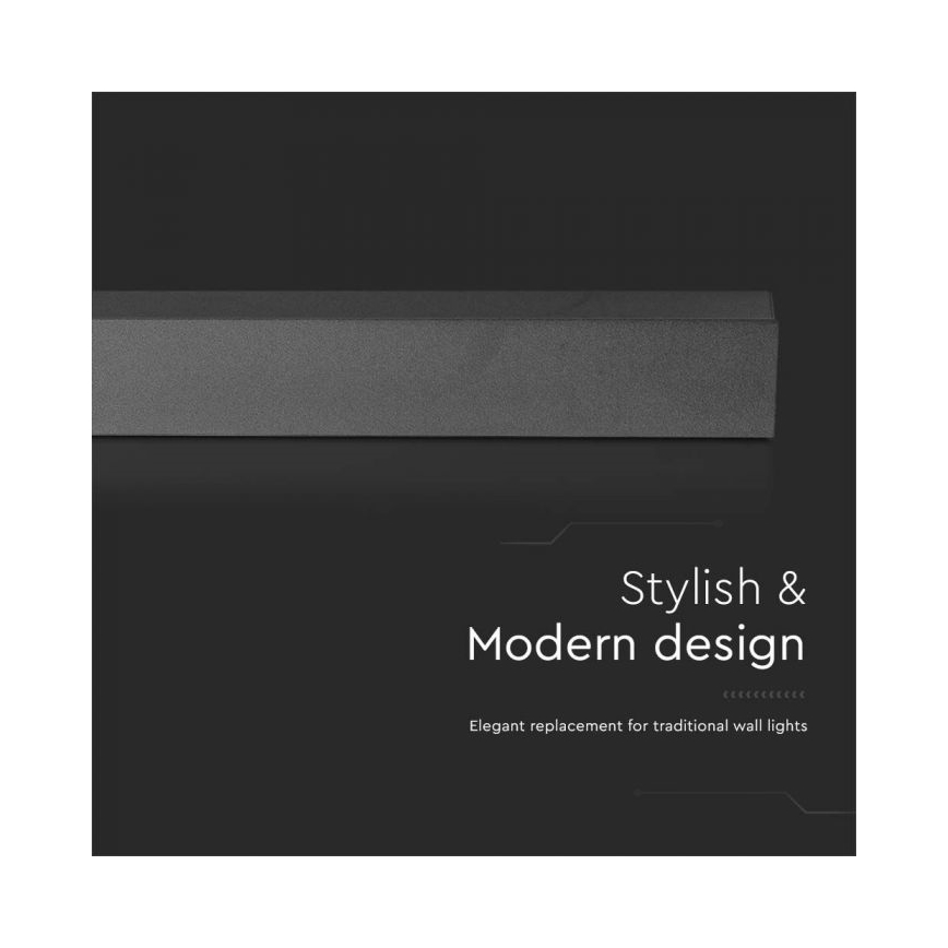 Applique murale extérieure LED/16W/230V 3000K IP65 101 cm anthracite