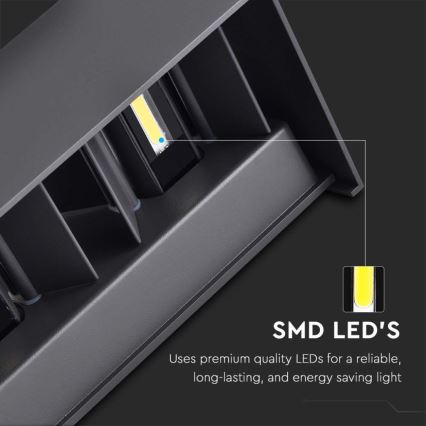 Applique murale extérieure LED 24 W 230 V 3000 K IP65 noire