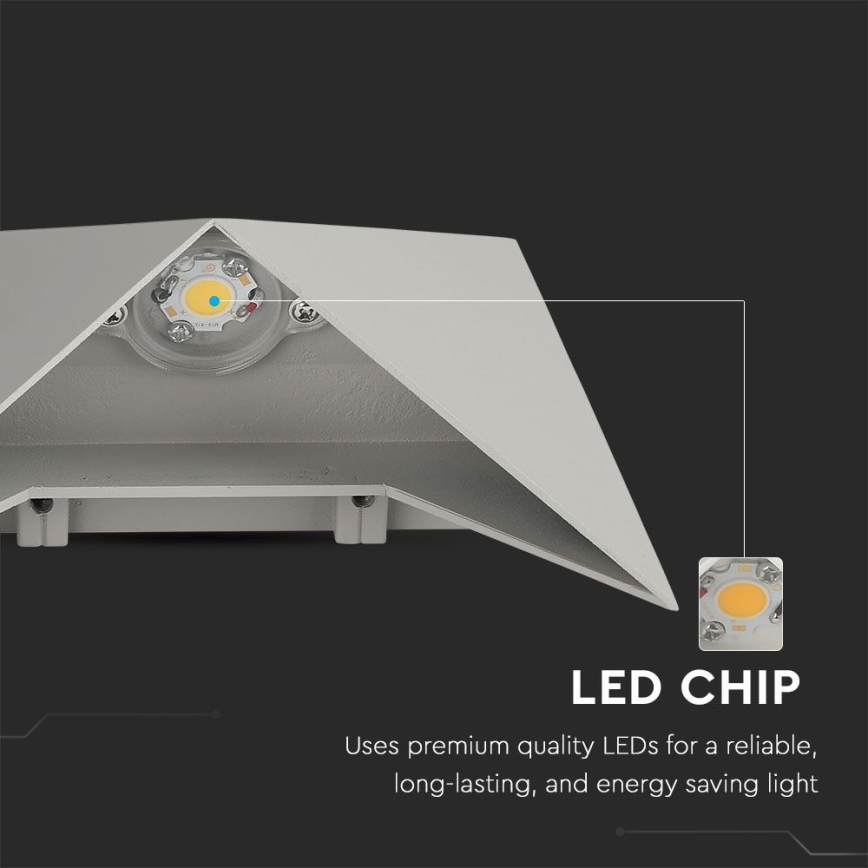 Applique murale extérieure LED/5W/230V 3000K IP65 gris