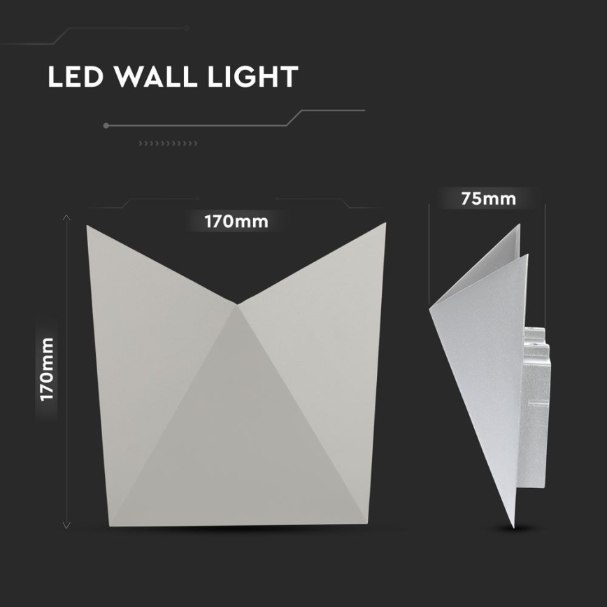 Applique murale extérieure LED/5W/230V 3000K IP65 gris
