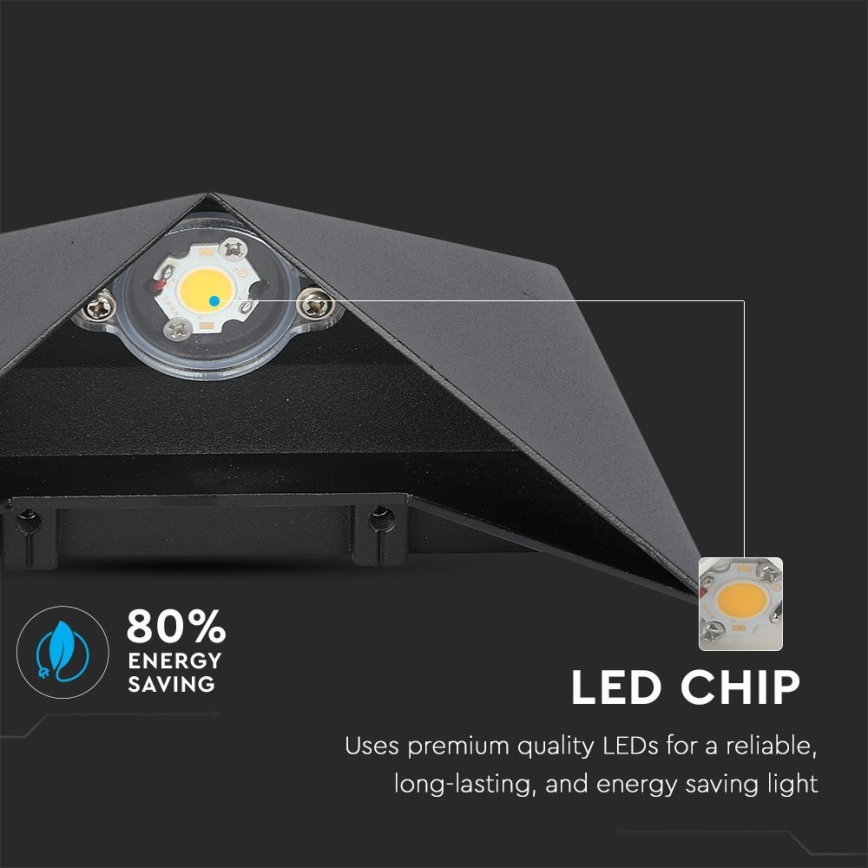 Applique murale extérieure LED/5W/230V 4000K IP65 noir