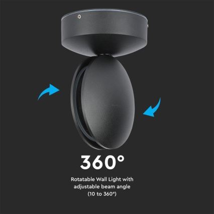 Applique murale flexible d'extérieur LED/7W/230V 3000K IP65 noir