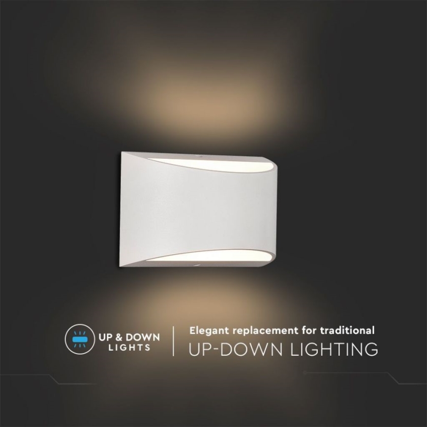 Applique murale extérieure LED/9W/230V 4000K IP54 blanche