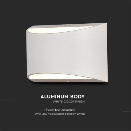 Applique murale extérieure LED/9W/230V 4000K IP54 blanche