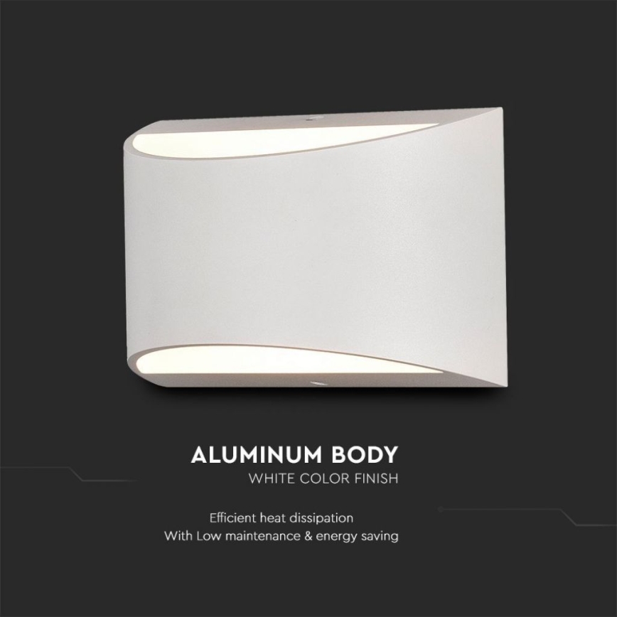 Applique murale extérieure LED/9W/230V 4000K IP54 blanche