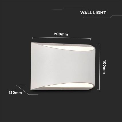 Applique murale extérieure LED/9W/230V 4000K IP54 blanche