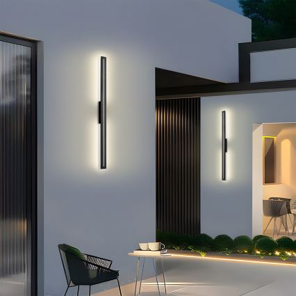 Brilagi - Applique murale extérieure LINEO LED/24W/230V 3000K IP65 100 cm noire