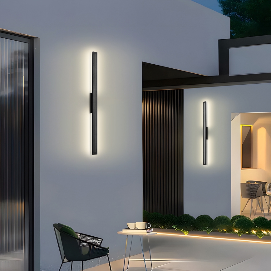 Brilagi - Applique murale extérieure LINEO LED/24W/230V 3000K IP65 100 cm noire