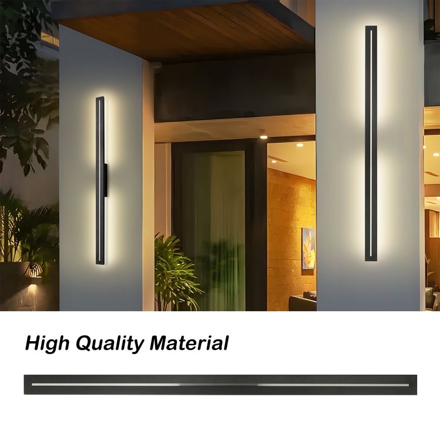 Brilagi - Applique murale extérieure LINEO LED/24W/230V 3000K IP65 100 cm noire