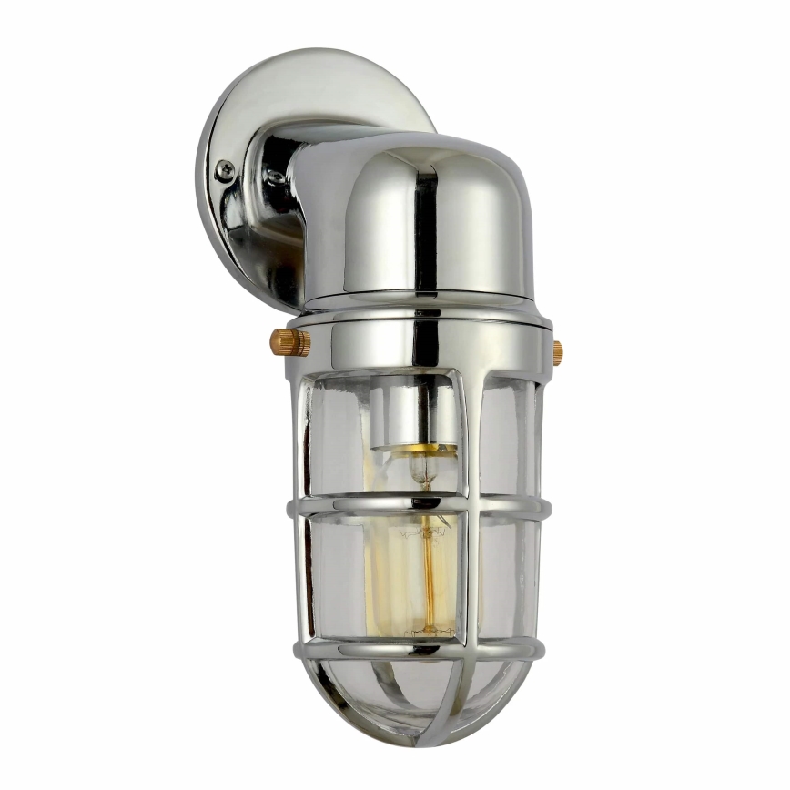 Applique murale extérieure LUND 1xE27/12W/230V IP44 chrome brillant