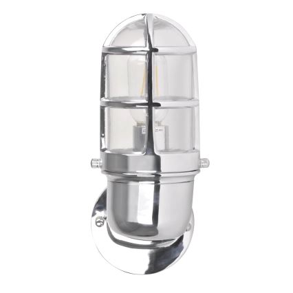 Applique murale extérieure LUND 1xE27/12W/230V IP44 chrome brillant