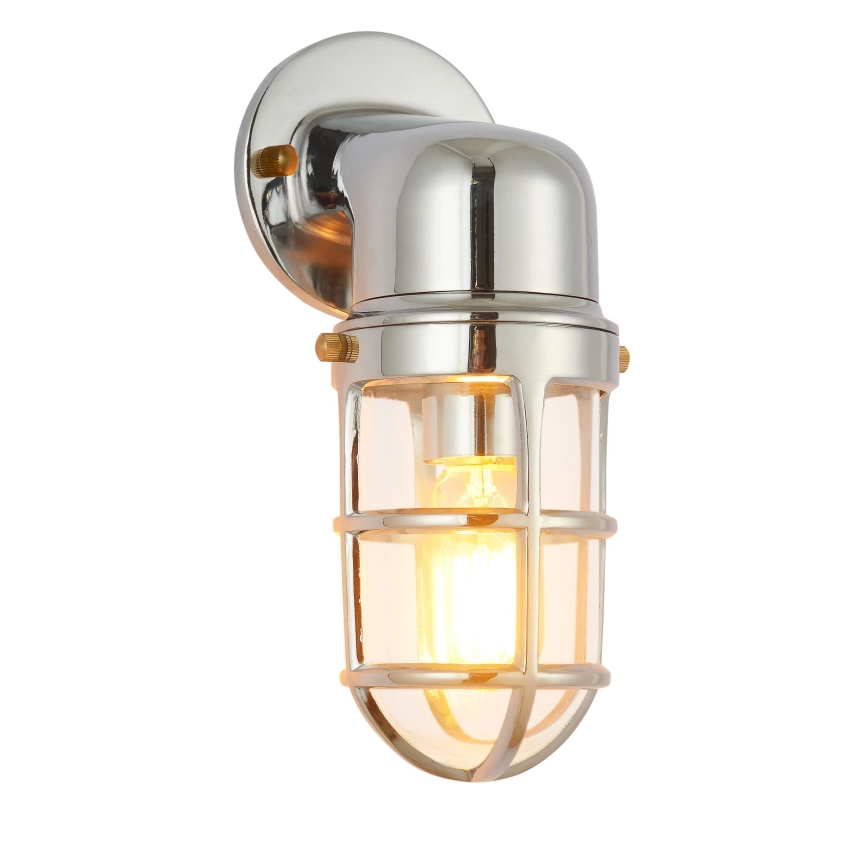 Applique murale extérieure LUND 1xE27/12W/230V IP44 chrome brillant