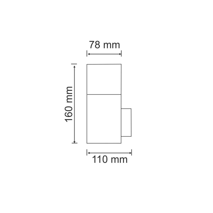 Applique murale extérieure NEW YORK 1xE27/12W/230V IP44 graphite