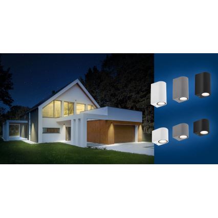 Applique murale extérieure PARETE 1xGU10/6W/230V IP54 blanche