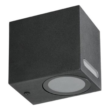 Applique murale extérieure QUERK 1xGU10/35W/230V IP54 8 cm noir