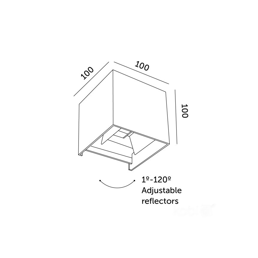 Applique murale extérieure QUERK 2xLED/3W/230V 3000K IP54 noir