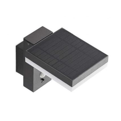 Applique murale extérieure solaire avec détecteur LED/5,5W/3,7V 3000K IP54
