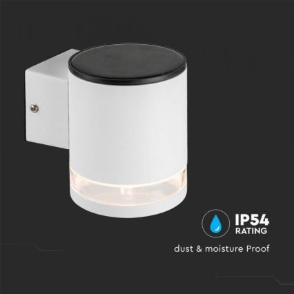 Applique murale extérieure solaire LED/1W/3,7V 3000K IP54 1200 mAh blanc