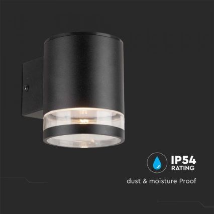 Applique murale extérieure solaire LED/1W/3,7V 3000K IP54 1200 mAh noir