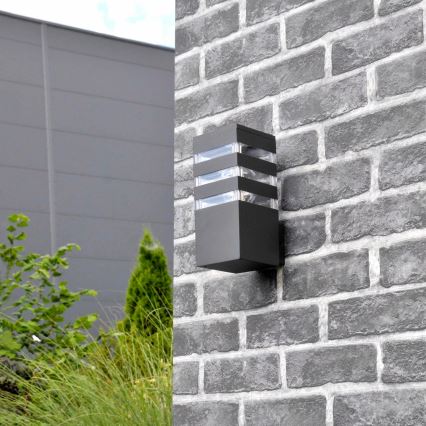 Applique murale extérieure TEKSAS 1xE27/12W/230V IP44 anthracite