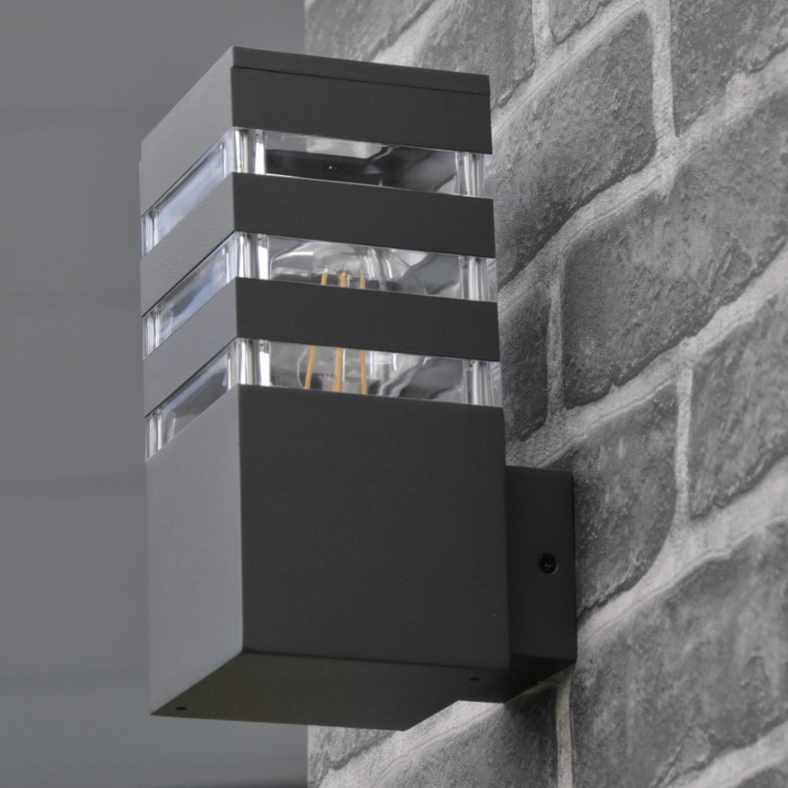 Applique murale extérieure TEKSAS 1xE27/12W/230V IP44 anthracite