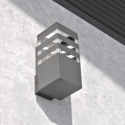 Applique murale extérieure TEKSAS 1xE27/12W/230V IP44 anthracite