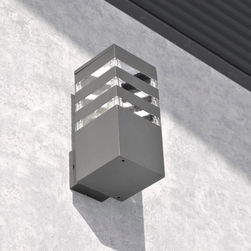 Applique murale extérieure TEKSAS 1xE27/12W/230V IP44 anthracite