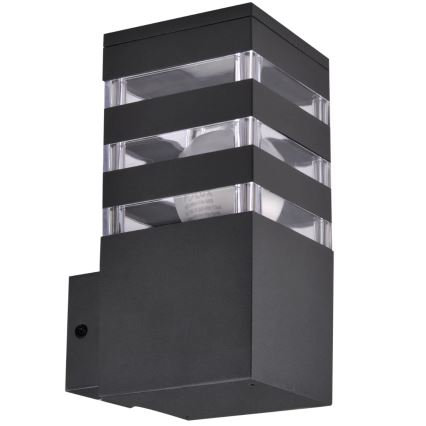 Applique murale extérieure TEKSAS 1xE27/12W/230V IP44 anthracite