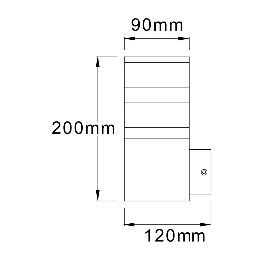 Applique murale extérieure TEKSAS 1xE27/12W/230V IP44 anthracite