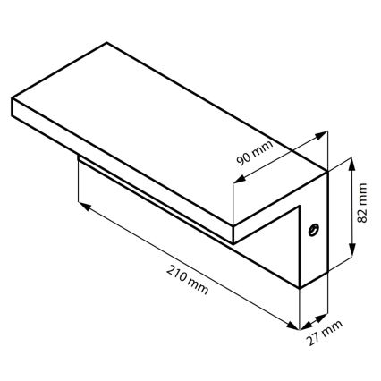 Applique murale extérieure TESA LED/10W/230V IP54 noir