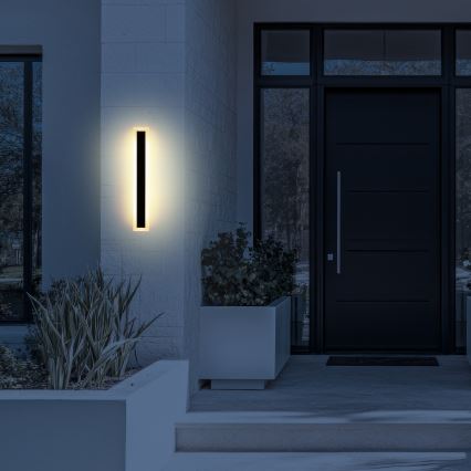Applique murale extérieure WOW LED/20W/230V 3000/4000/6500K 60 cm IP54 noire