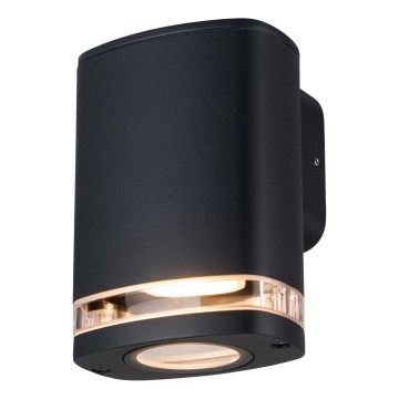 Applique murale extérieure ZEVI 1xGU10/10W/230V IP54 noir