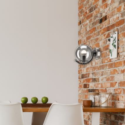 Applique murale GEORGIA 1xE14/5W/230V chrome mat/fumé