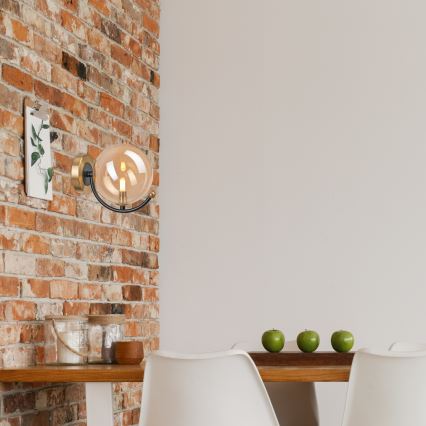 Applique murale GEORGIA 1xE14/5W/230V doré/fumé beige