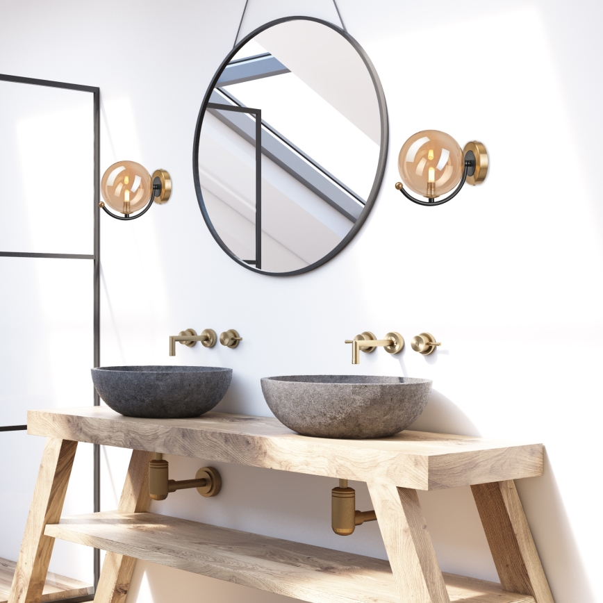 Applique murale GEORGIA 1xE14/5W/230V doré/fumé beige