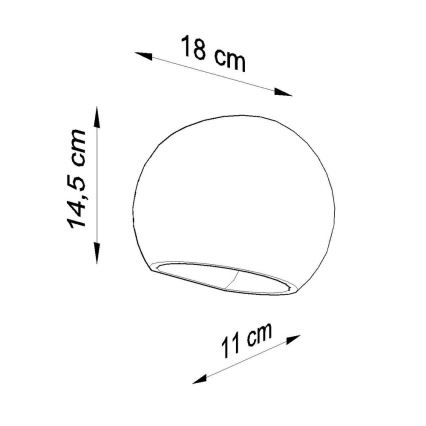 Applique murale GLOBE 1xE27/60W/230V blanc