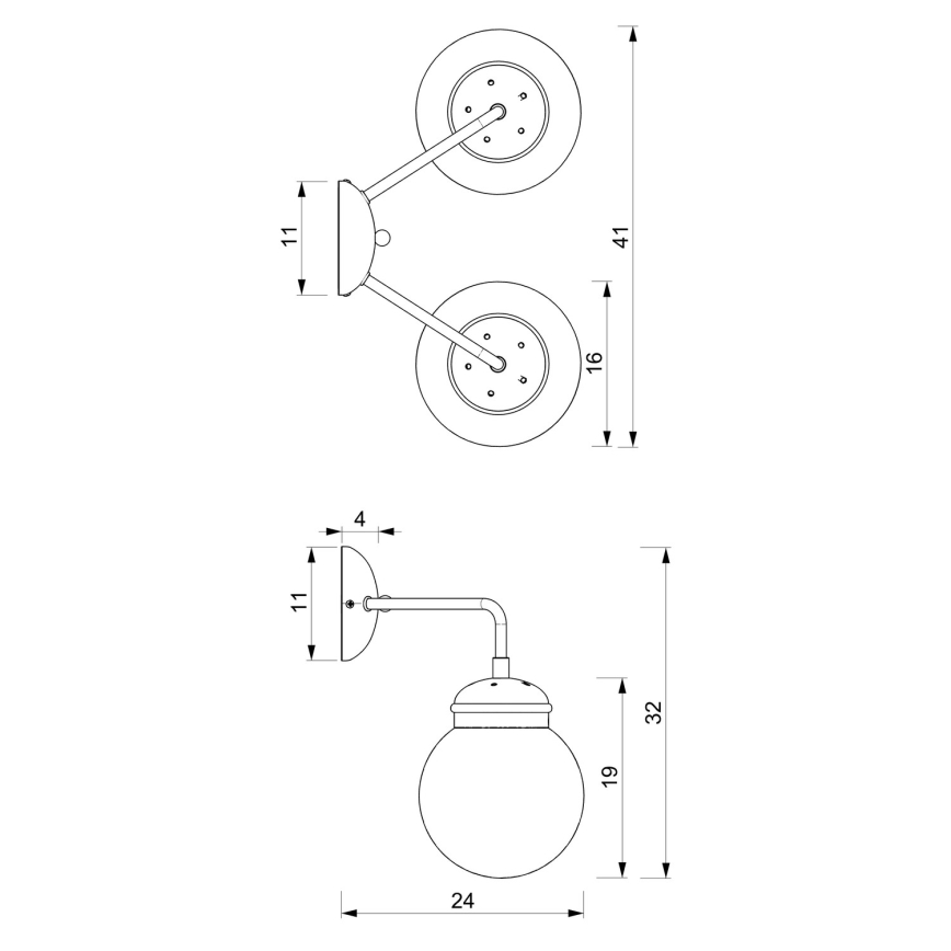 Applique murale HYDRO 2 2xE14/15W/230V