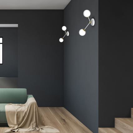 Applique murale JOY 2xE14/40W/230V blanche/dorée